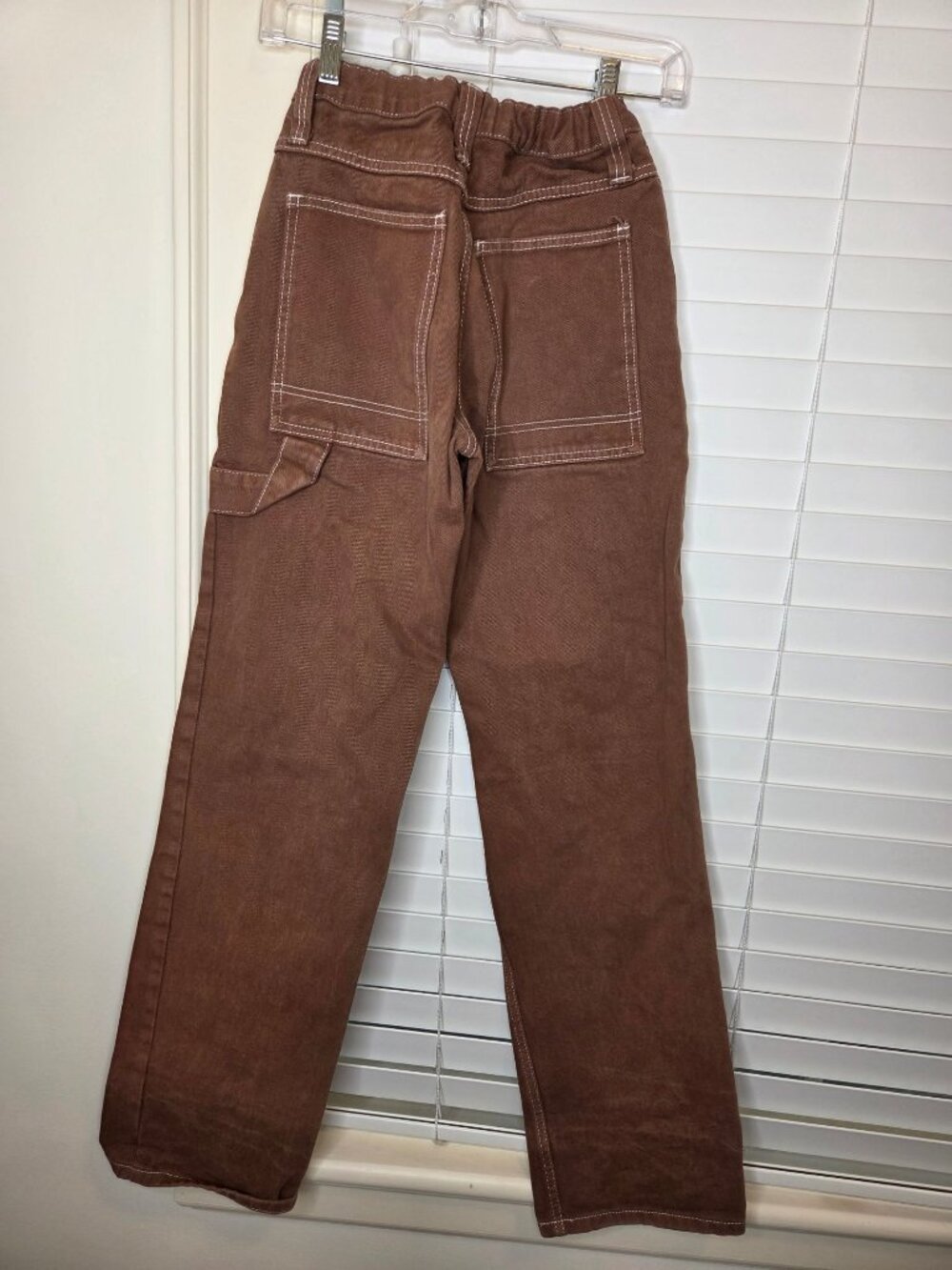 J. Galt Womens Brown Carpenter Pants Size S 100% Cotton Relaxed Fit Denim - Picture 4 of 8